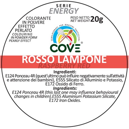 Coloranti in Polvere Perlati gr 20 - Rosso Lampone