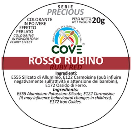 Coloranti in Polvere Perlati gr 20 - Rosso Rubino