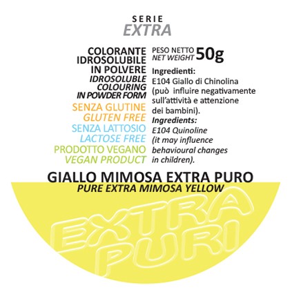Coloranti in Polvere Serie EXTRA PURI gr 50 - Giallo Mimosa