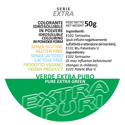 Coloranti in Polvere Serie EXTRA PURI gr 50 - Verde