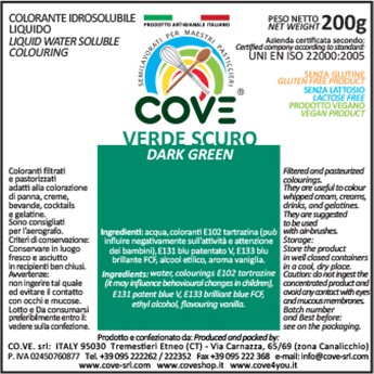 Coloranti Idrosolubili Liquidi gr 200 - Verde Scuro