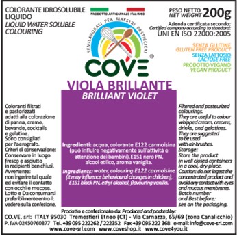 Coloranti Idrosolubili Liquidi gr 200 - Viola Brillante