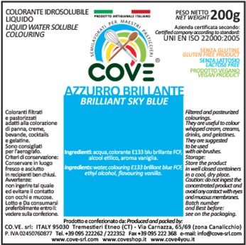 Coloranti Idrosolubili Liquidi gr 200 - Azzurro Brillante