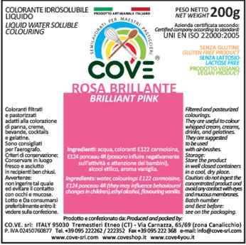 Coloranti Idrosolubili Liquidi gr 200 - Rosa Brillante