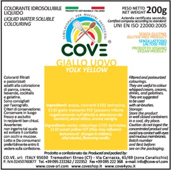 Coloranti Idrosolubili Liquidi gr 200 - Giallo Uovo