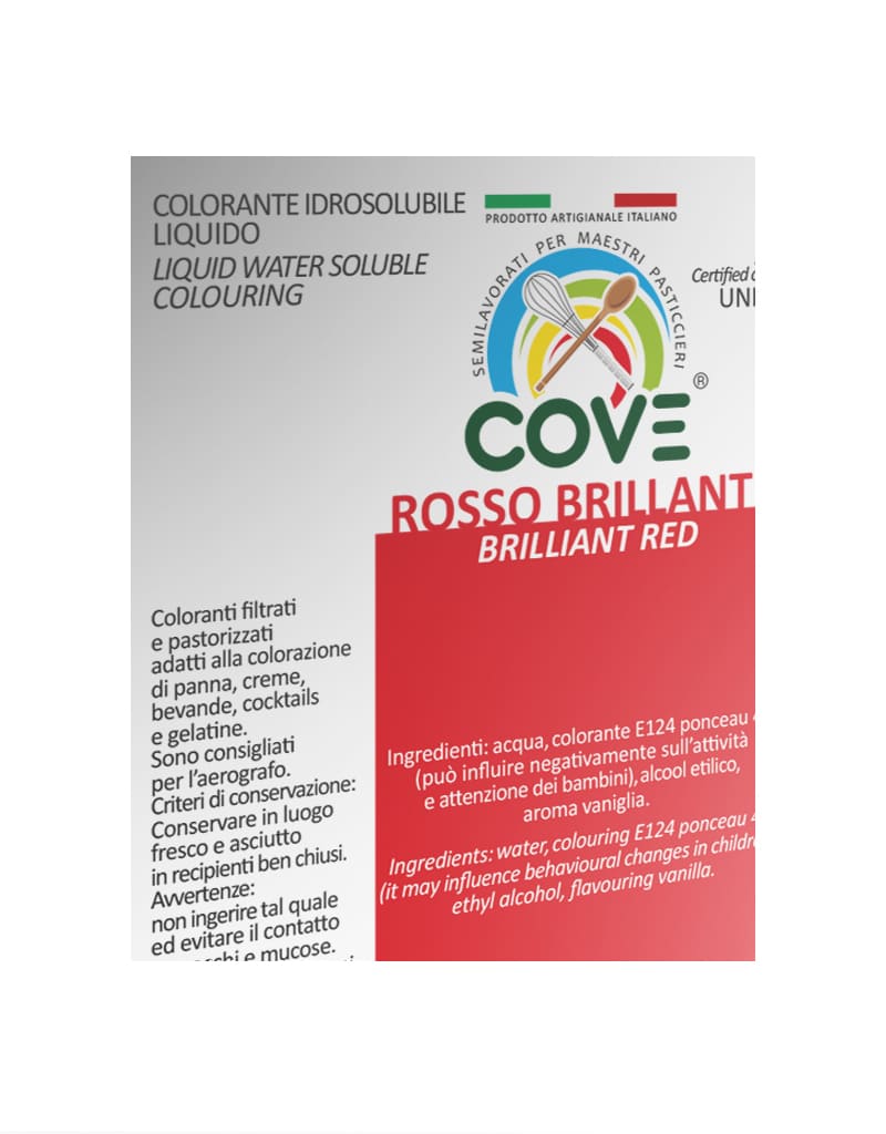 Coloranti Idrosolubili Liquidi Rosso Brillante 150g