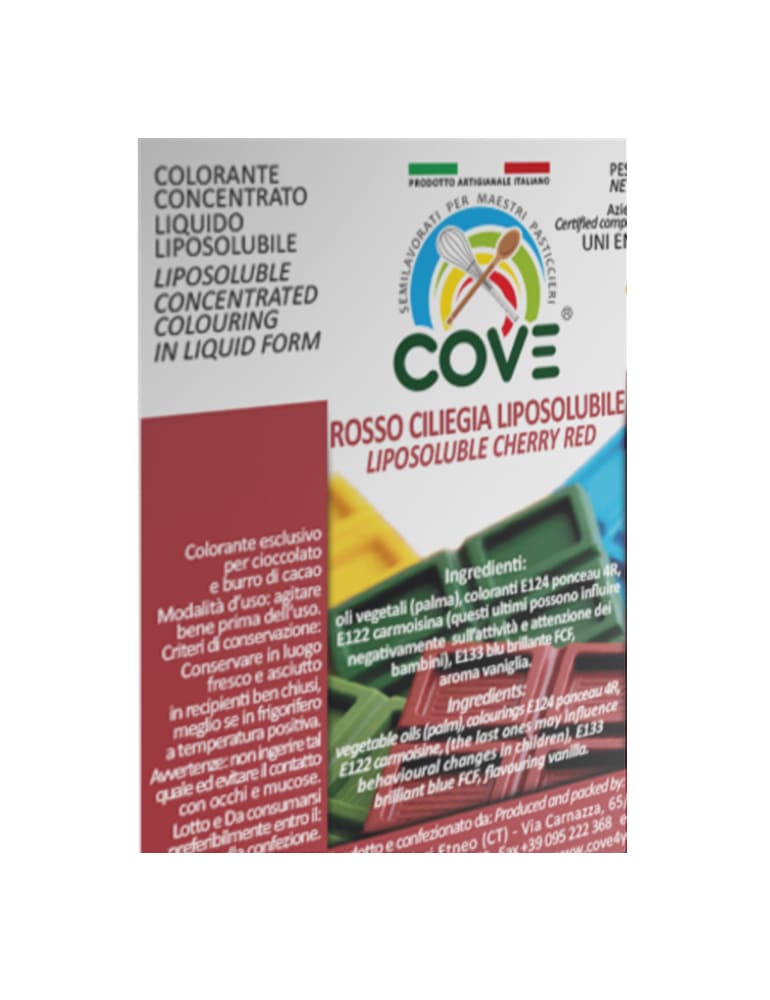 coloranti liposolubili oli vegetali rosso ciliegia