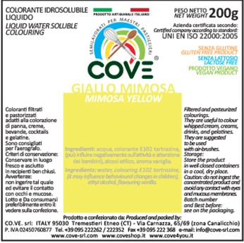 Coloranti Idrosolubili Liquidi gr 200 - Giallo Mimosa