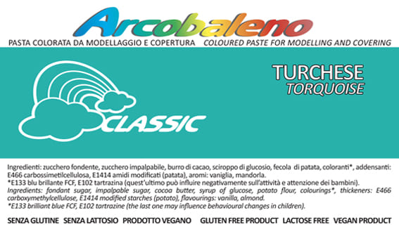 Arcobaleno Classic Turchese 900g