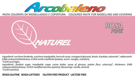Arcobaleno Naturel Rosa 900g