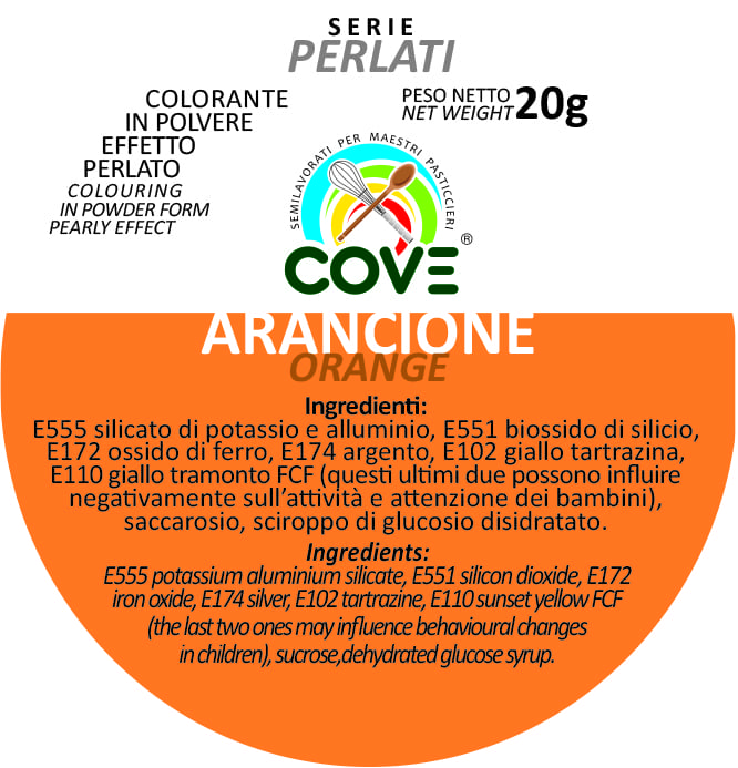Coloranti in Polvere Perlati ARANCIONE 20G