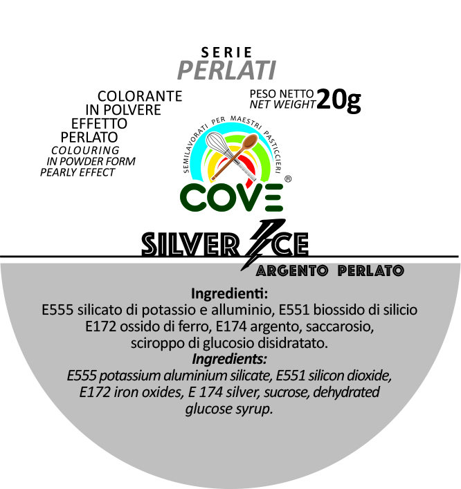 .Coloranti in Polvere Perlati ARGENTO SILVER ICE 20g