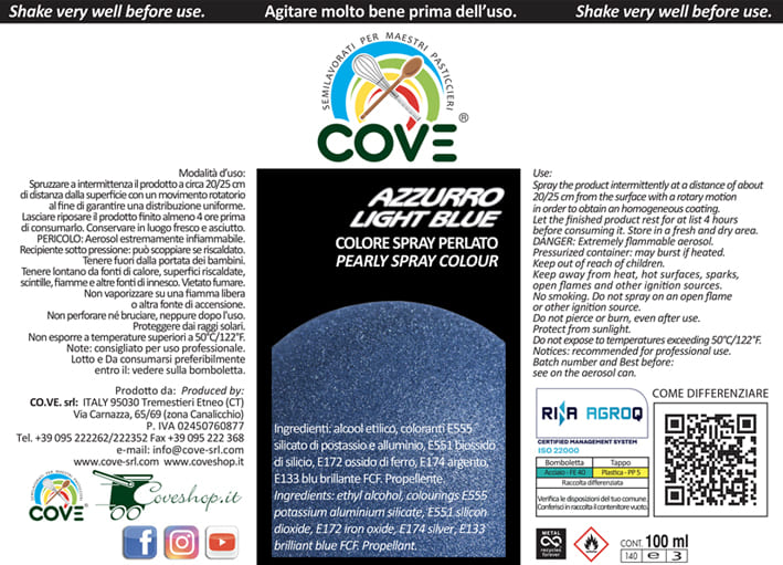 Spray Effetto Perlato Azzurro 100ml