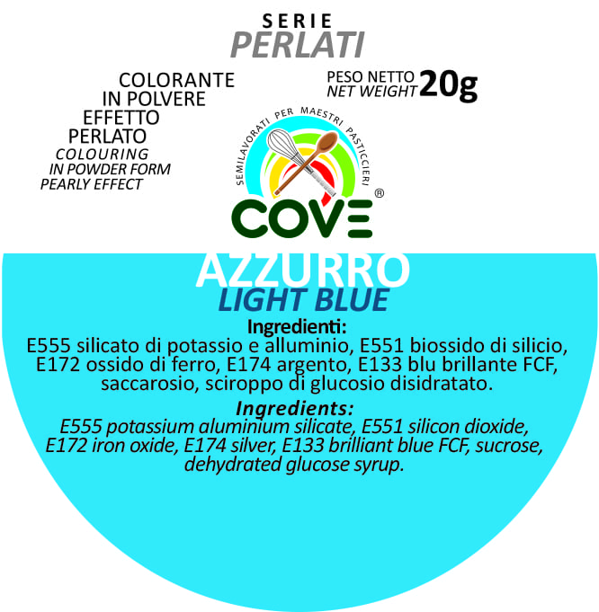 Coloranti in Polvere Perlati AZZURRO 20G