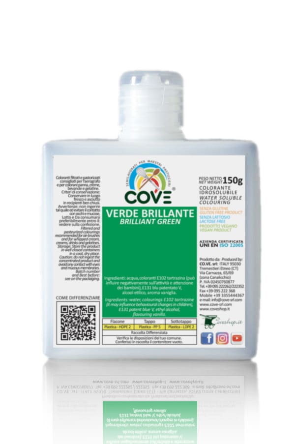 Coloranti Idrosolubili Liquidi Verde Brillante 150g