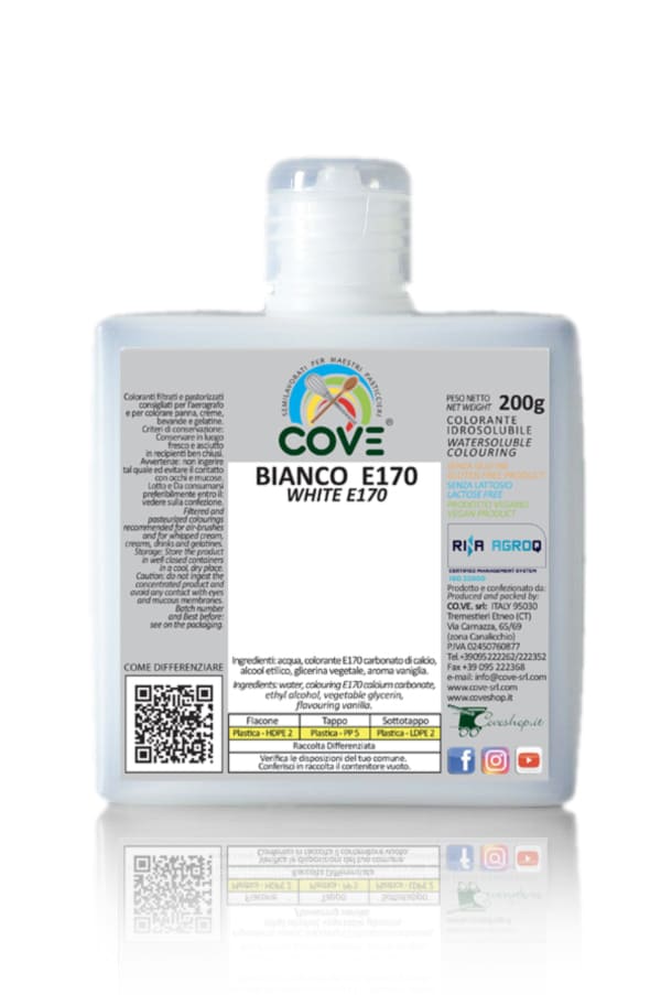 Coloranti Idrosolubili Liquidi  Bianco E170  150g