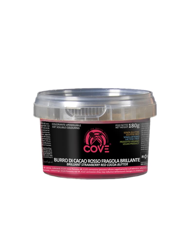Burro di Cacao BRILLANTE ROSSO FRAGOLA 180g