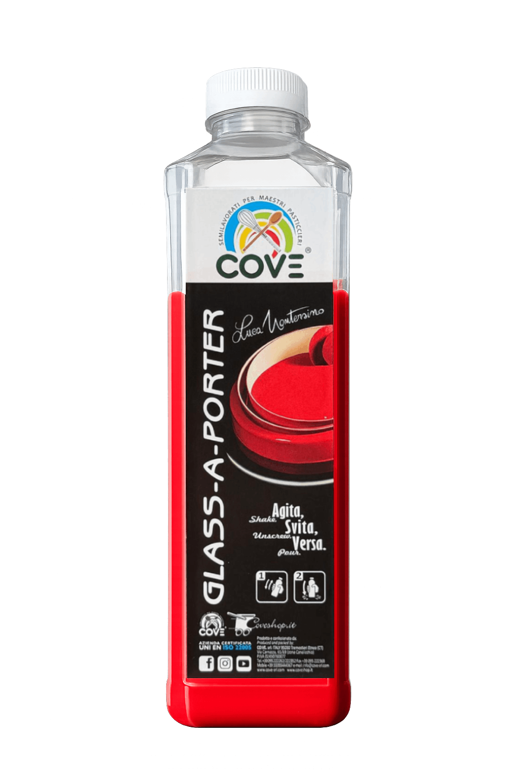 ,GLASS A PORTER ROSSO 1kg